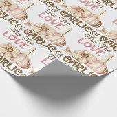 Liebe von Knoblauch Geschenkpapier (Ecke)