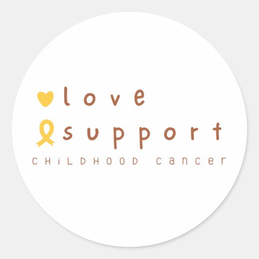 Liebe von Krebserkrankungen im Kindesalter unterst Runder Aufkleber (Vorderseite)