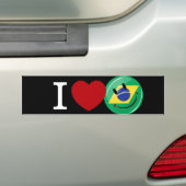 Liebe von lächelndem Gesicht Brasiliens Autoaufkleber (Auf Auto)