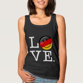 Liebe von lächelnder Flagge Deutschlands Tanktop