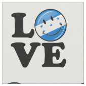 Liebe von lächelnder Flagge Hondurass Stoff (Nahaufnahme)