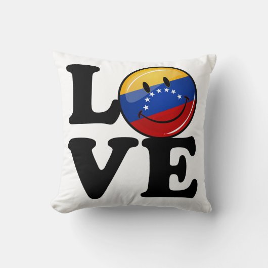 Liebe von lächelnder Flagge Venezuelas Kissen (Vorderseite)