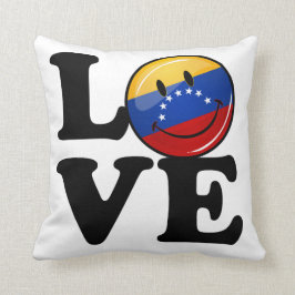 Liebe von lächelnder Flagge Venezuelas Kissen