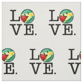 Liebe von lächelnder guyanischer Flagge Guyanas Stoff (Muster)