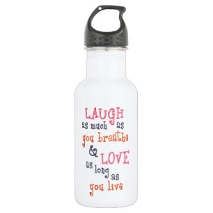 Liebe von Live-Lachen Trinkflasche