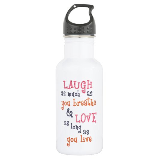 Liebe von Live-Lachen Trinkflasche (Vorderseite)