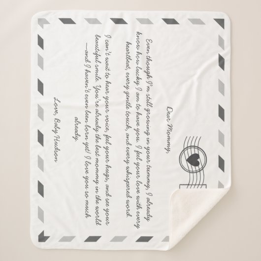 Liebe von Luftpost für die Mama Sherpadecke (Vorderseite)