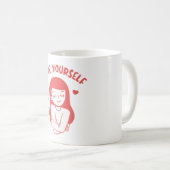 Liebe von Mädchen selbst Kaffeetasse (VorderseiteRechts)