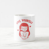 Liebe von Mädchen selbst Kaffeetasse (Mittel)