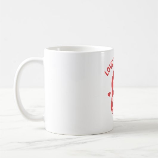 Liebe von Mädchen selbst Kaffeetasse (Links)