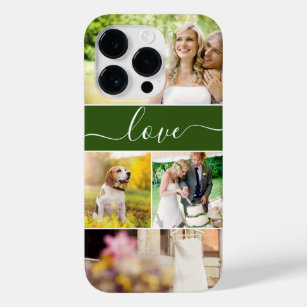 Liebe von mehreren Fotos, neu verheiratet, grün Case-Mate iPhone 14 Pro Hülle