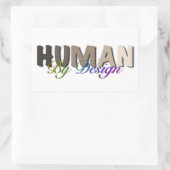 Liebe von Mensch durch Design Rechteckiger Aufkleber (Tasche)