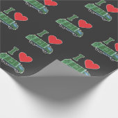 Liebe von Müllwagen Kids Trash Recycle Fahrer Geschenkpapier (Ecke)