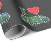Liebe von Müllwagen Kids Trash Recycle Fahrer Geschenkpapier (Rolleneckpunkt)