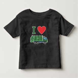 Liebe von Müllwagen Kids Trash Recycle Fahrer Kleinkind T-shirt