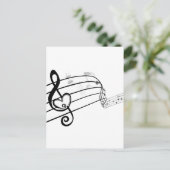 Liebe von Musik Postkarte (Stehend Vorderseite)