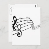 Liebe von Musik Postkarte (Vorne/Hinten)