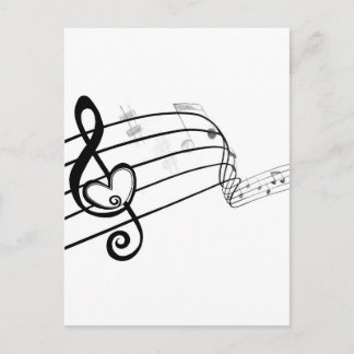 Liebe von Musik Postkarte
