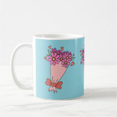 Liebe von niedlichen Blume zeichnend Kaffeetasse (Links)