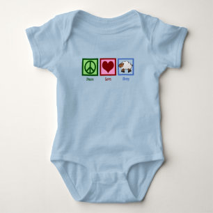 Liebe von Niedlichen Schafen Baby Strampler