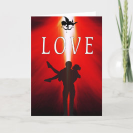 Liebe von oben feiertagskarte