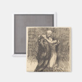 Liebe (von Paul-Albert Besnard) Magnet (Vorderseite/Rückseite)