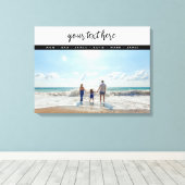 Liebe von personalisierten Fotos Leinwanddruck (Insitu (Holzboden))