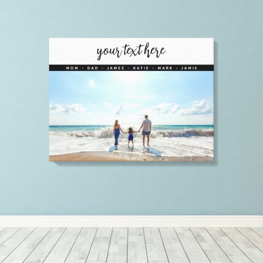 Liebe von personalisierten Fotos Leinwanddruck (Insitu (Holzboden))