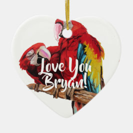 Liebe von Red Macaw Art: Benennung Keramik Ornament