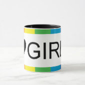 Liebe von Regenbogen bei Herzmädchen Tasse (Zentrum)