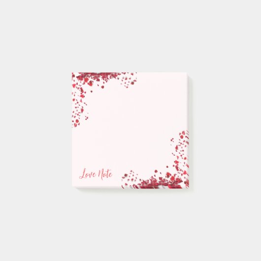 Liebe von rote Rosen Post-it Klebezettel (Vorderseite)