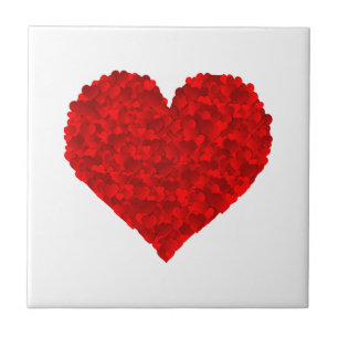 Liebe von Rotem Herzen Valentines für Freundin Fra Fliese