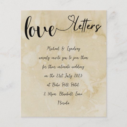 Liebe von Schreibbriefen für Hochzeiten Flyer (Vorne)