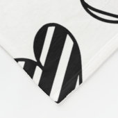 Liebe von Schwarz-Weiß-Hörern Fleecedecke (Ecke)