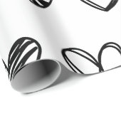 Liebe von Schwarz-Weiß-Hörern Geschenkpapier (Rolleneckpunkt)