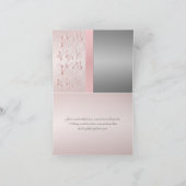 Liebe von Silber und Rosa Dankeskarte (Innenseite)