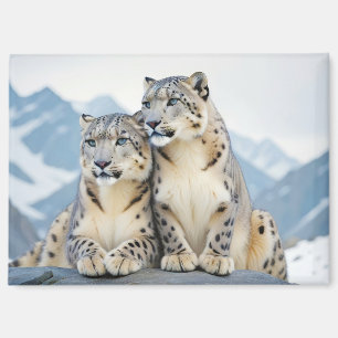 Liebe von Snow Leopard Tierart Zuneigung Magnet