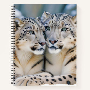 Liebe von Snow Leopard Tierart Zuneigung Notizblock