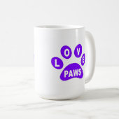 Liebe von Tasse auf Paws Lila (VorderseiteRechts)