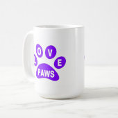 Liebe von Tasse auf Paws Lila (Vorderseite Links)