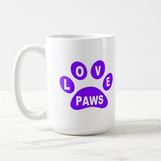 Liebe von Tasse auf Paws Lila (Links)