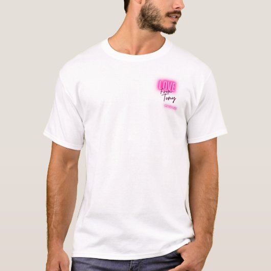 Liebe von Tony (männlich) T Shirt weiß (Vorderseite)