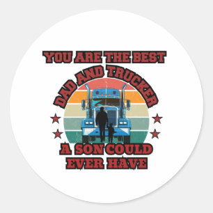 Liebe von Trucker Pater Son Bond Road Runder Aufkleber