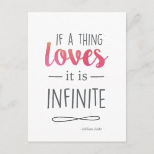 Liebe von Typografie Postkarte