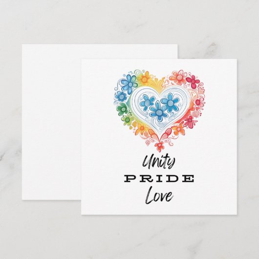 Liebe von Unity Pride Dankeskarte (Vorne/Hinten)