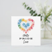 Liebe von Unity Pride Dankeskarte (Stehend Vorderseite)