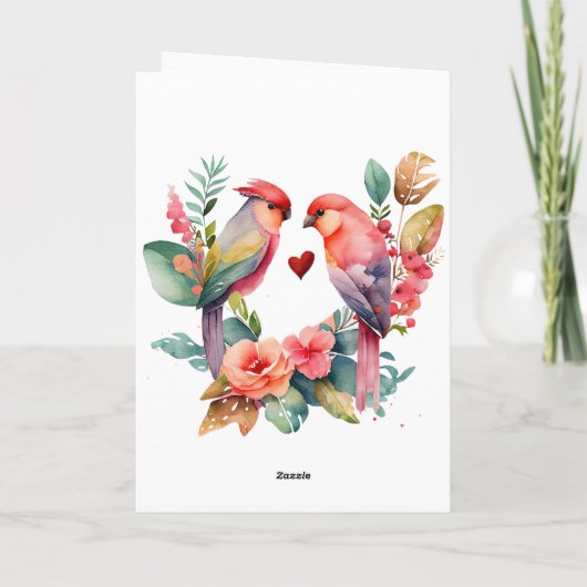 Liebe von Vögeln Karte (Rückseite)