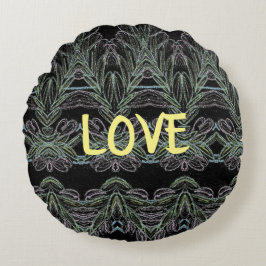 Liebe von weichen Wirbel Rundes Kissen