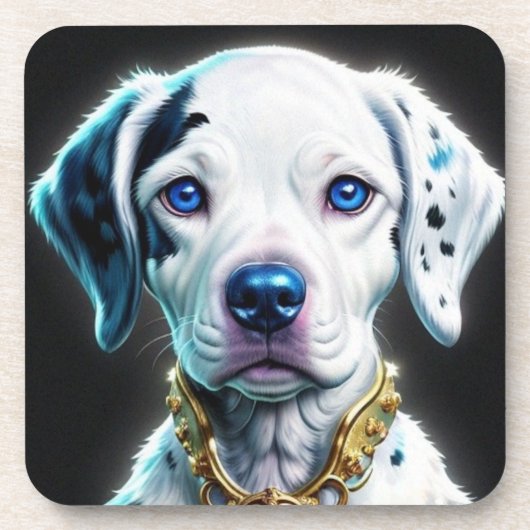 Liebe von Welpen (Set2): Getränkeuntersetzer (Vorderseite)