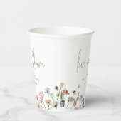 Liebe von Wildblumen im blühenden Brautparty Pappbecher (Rechts)